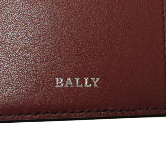 BALLY Long Wallet Purse leather black Barry Stripe mens Used Authentic