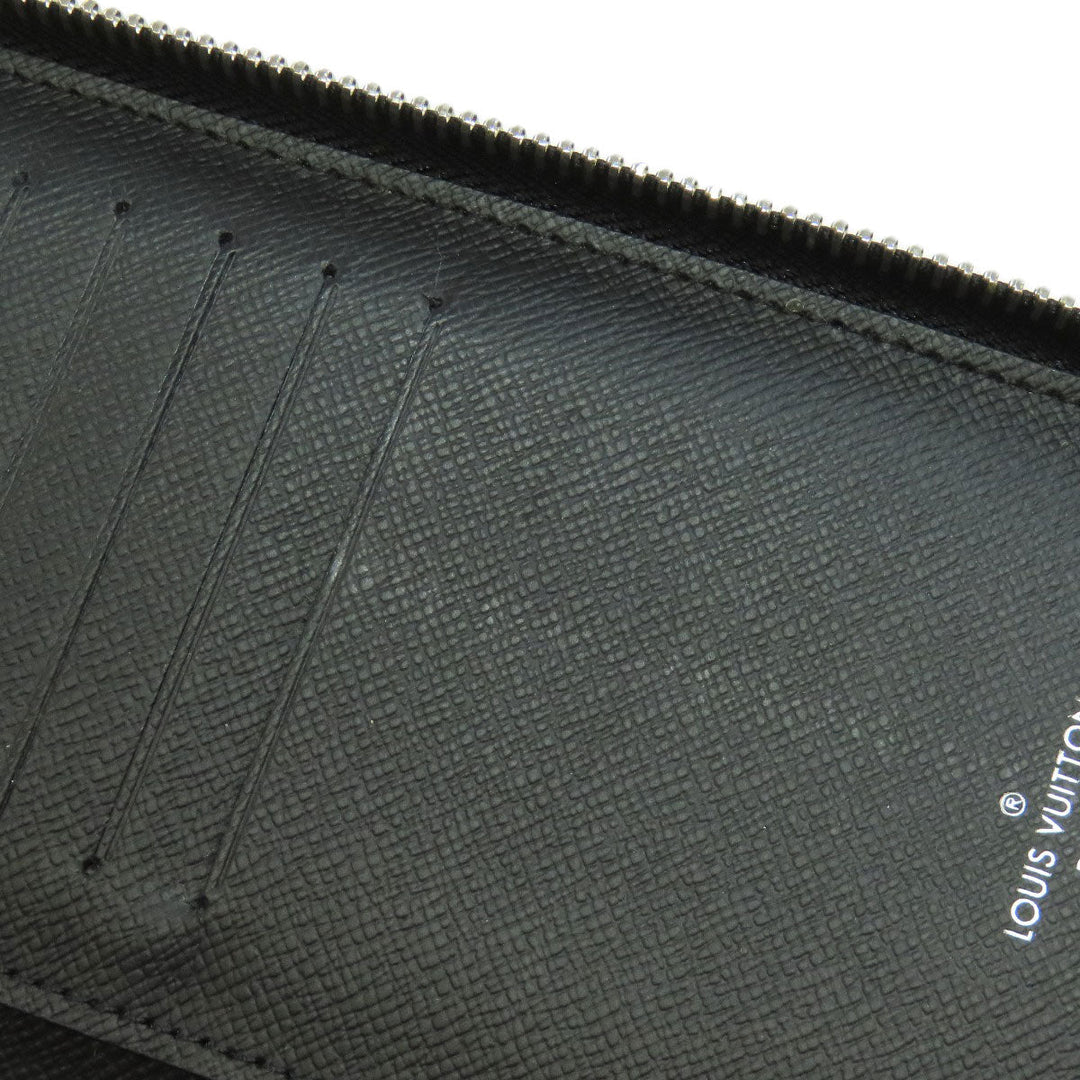 LOUIS VUITTON Long Wallet Purse M60965 Epi black Zippy wallet Vertical mens Used Authentic