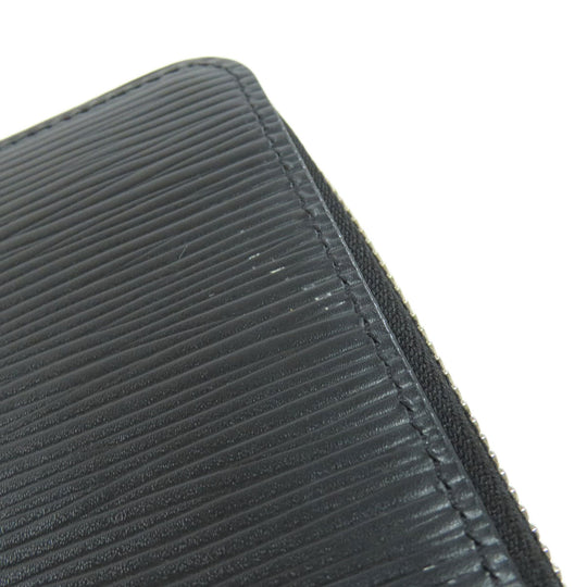 LOUIS VUITTON Long Wallet Purse M60965 Epi black Zippy wallet Vertical mens Used Authentic
