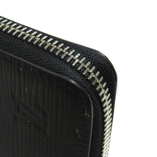 LOUIS VUITTON Long Wallet Purse M60965 Epi black Zippy wallet Vertical mens Used Authentic