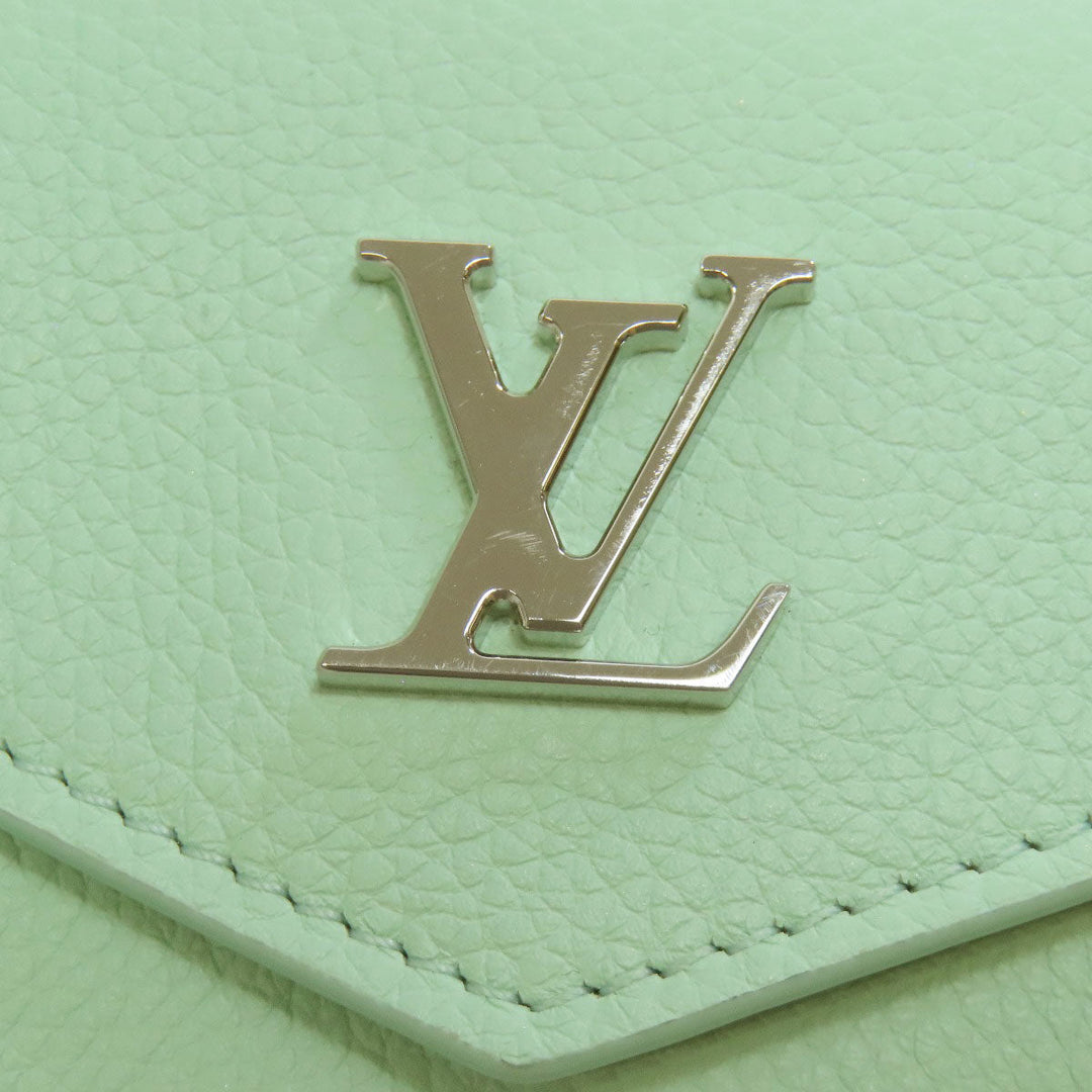 LOUIS VUITTON Bifold Wallet M81885 Calfskin green Portefeuille Rockmini Women Used Authentic