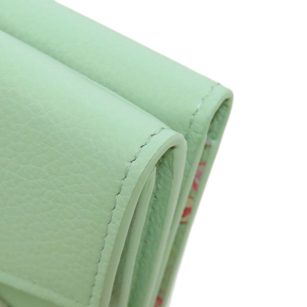 LOUIS VUITTON Bifold Wallet M81885 Calfskin green Portefeuille Rockmini Women Used Authentic