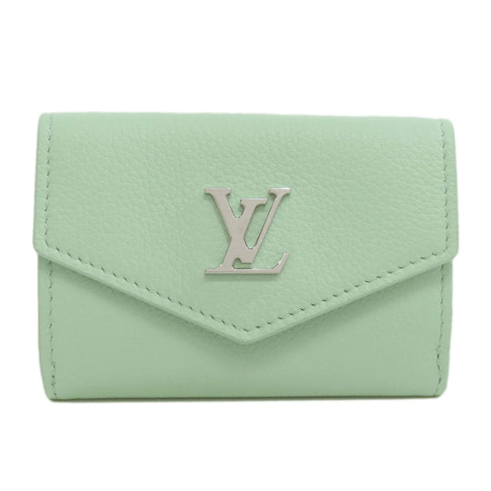 LOUIS VUITTON Bifold Wallet M81885 Calfskin green Portefeuille Rockmini Women Used Authentic