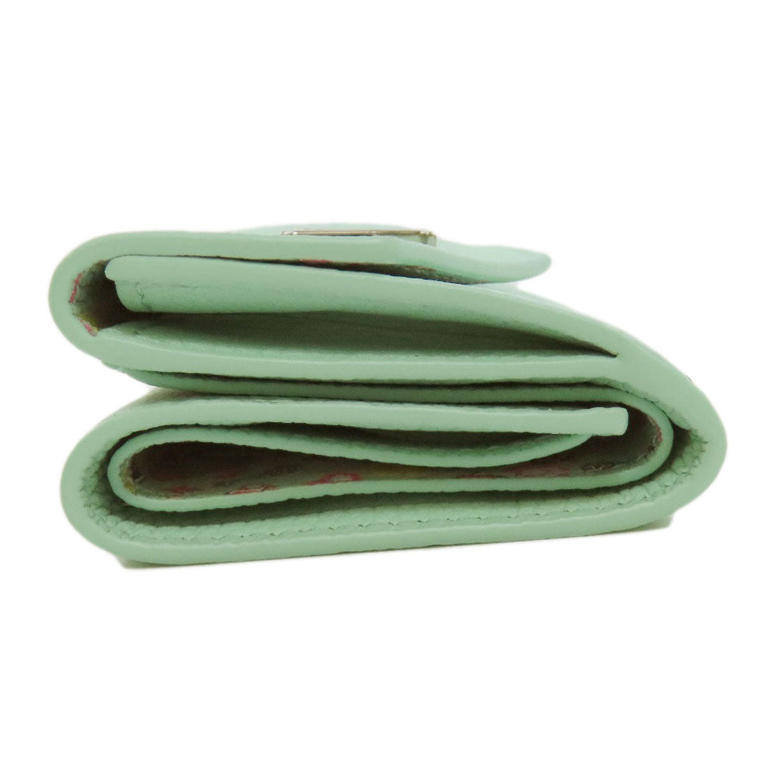 LOUIS VUITTON Bifold Wallet M81885 Calfskin green Portefeuille Rockmini Women Used Authentic