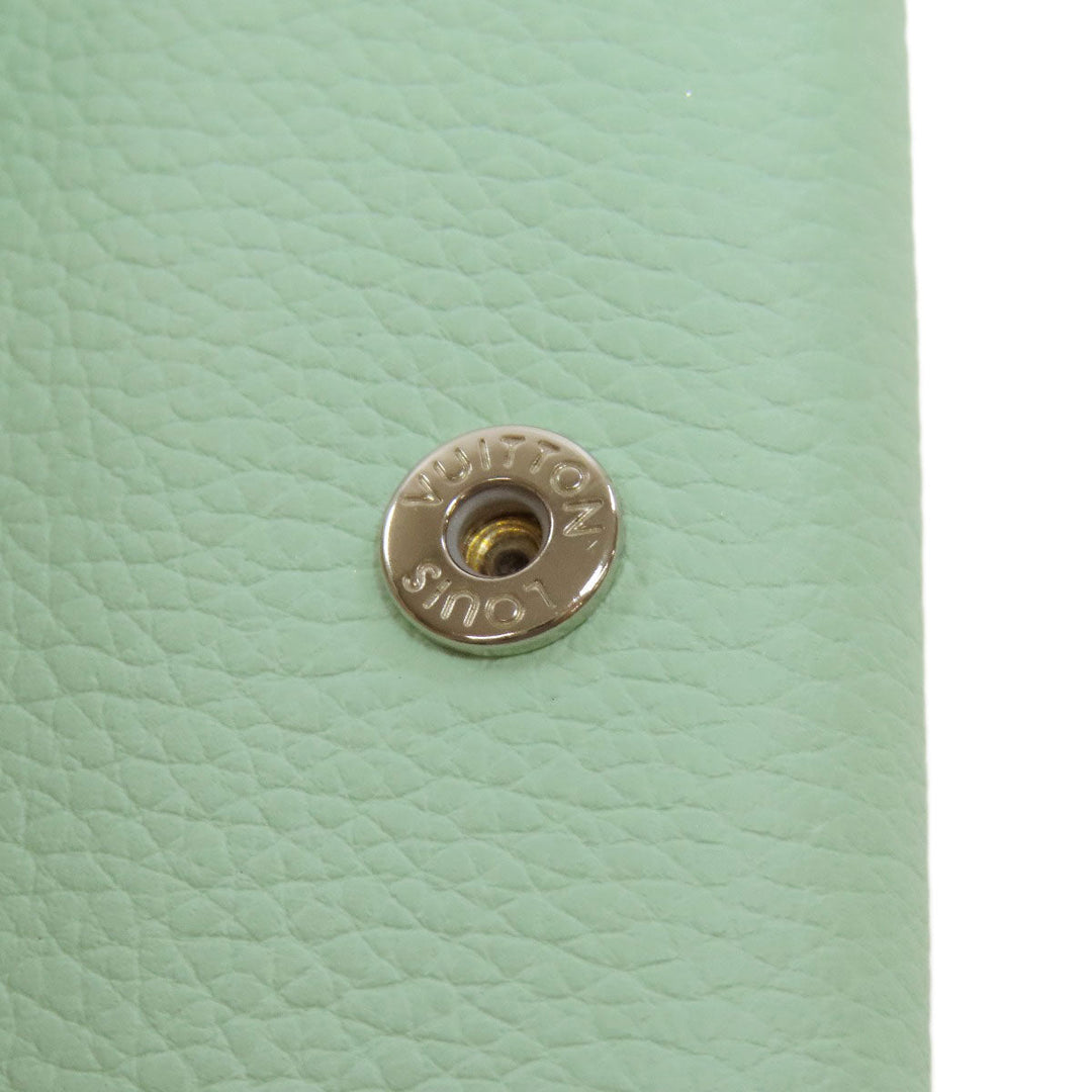 LOUIS VUITTON Bifold Wallet M81885 Calfskin green Portefeuille Rockmini Women Used Authentic