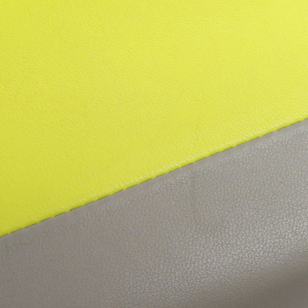CELINE Coin case leather yellow logo Women Used Authentic