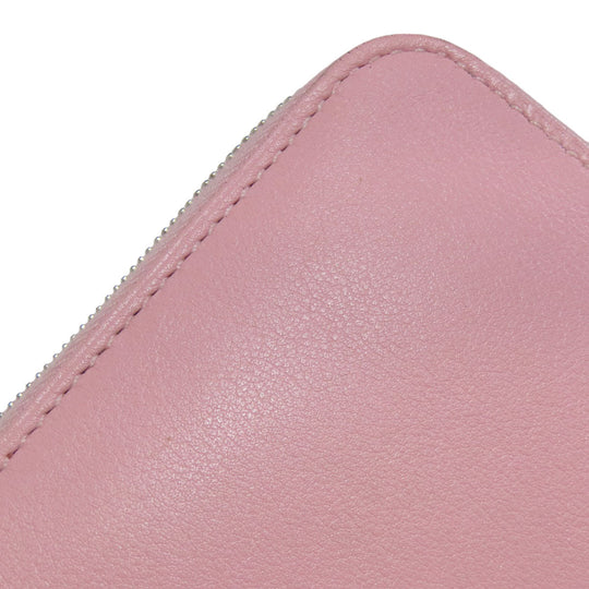 HERMES Long Wallet Purse Swift pink Azap Classic SilverMetal