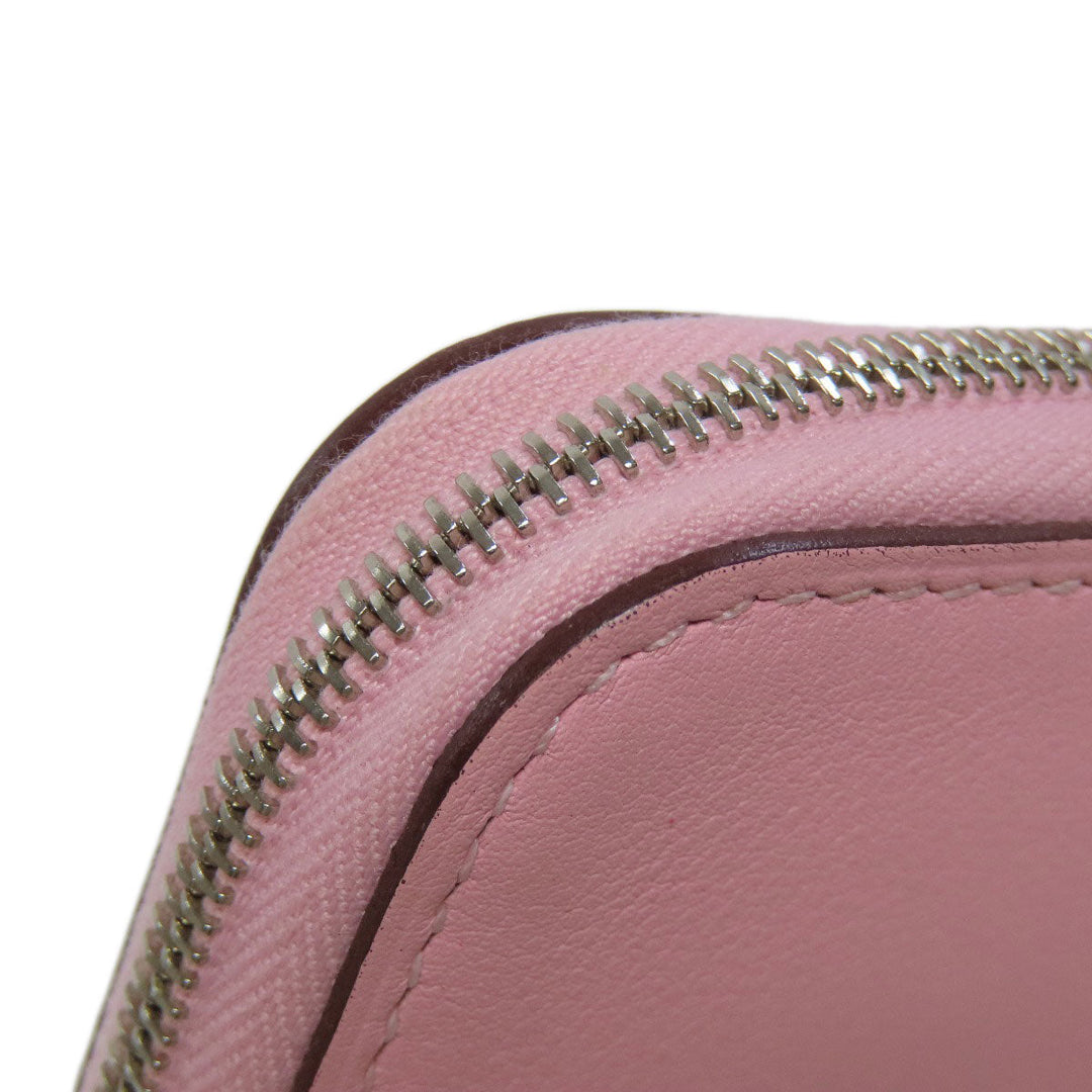 HERMES Long Wallet Purse Swift pink Azap Classic SilverMetal