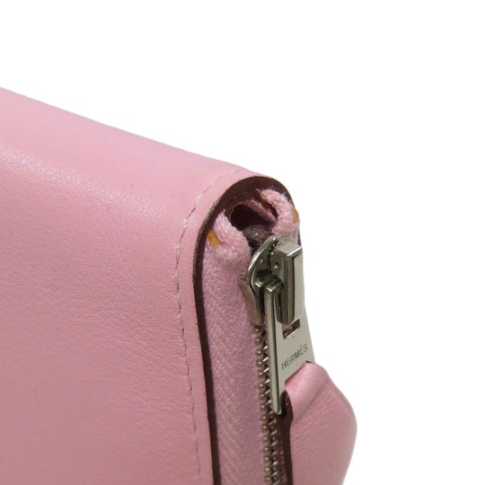 HERMES Long Wallet Purse Swift pink Azap Classic SilverMetal