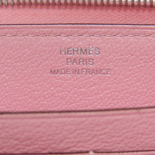 HERMES Long Wallet Purse Swift pink Azap Classic SilverMetal