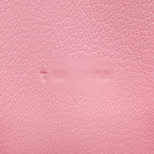 HERMES Long Wallet Purse Swift pink Azap Classic SilverMetal