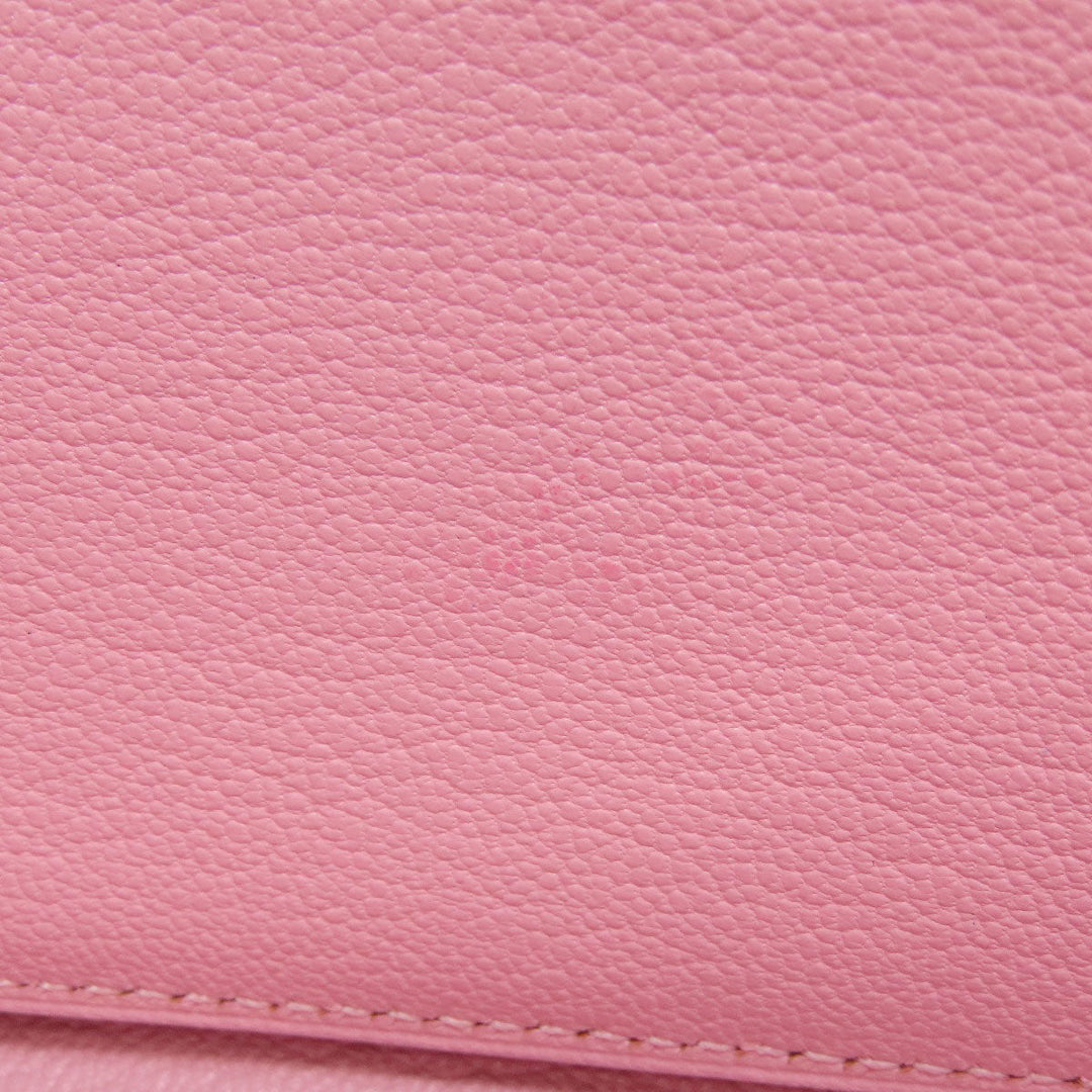 HERMES Long Wallet Purse Swift pink Azap Classic SilverMetal