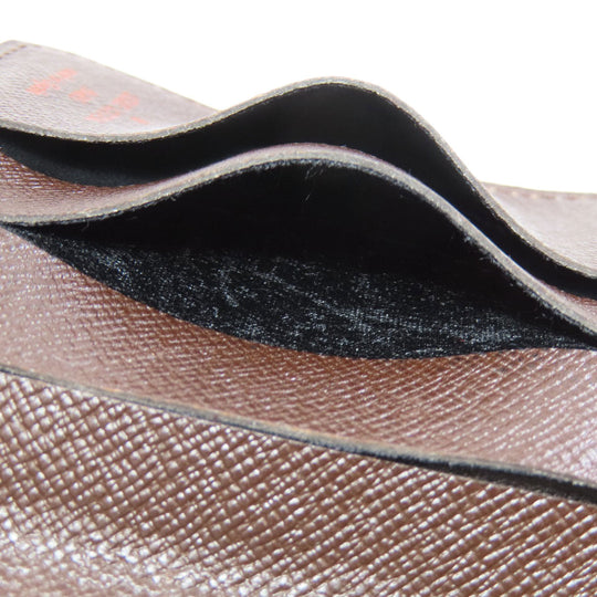 LOUIS VUITTON Bifold Wallet M61668 Monogram canvas Brown Compact zip Women Used Authentic
