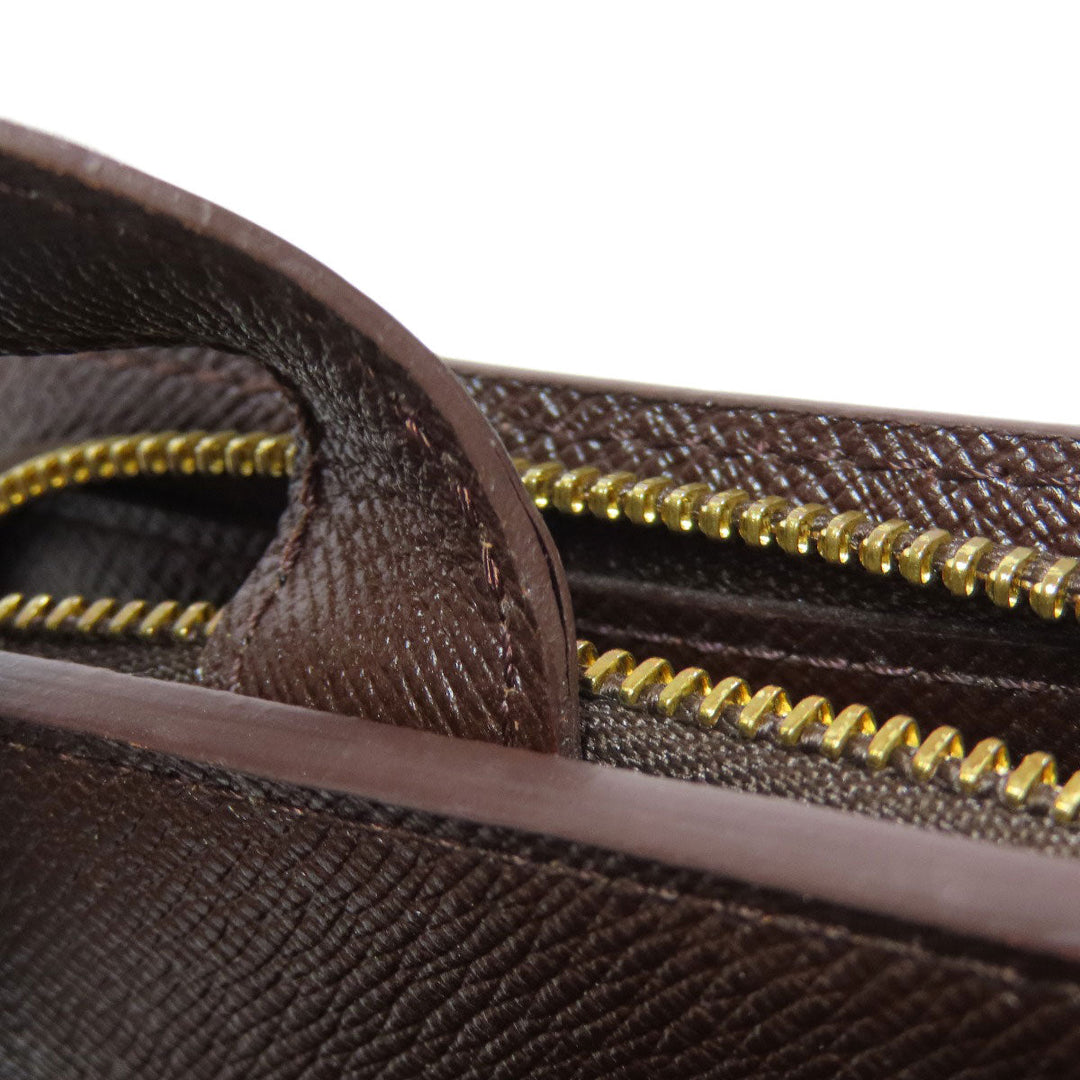 LOUIS VUITTON Bifold Wallet M61668 Monogram canvas Brown Compact zip Women Used Authentic