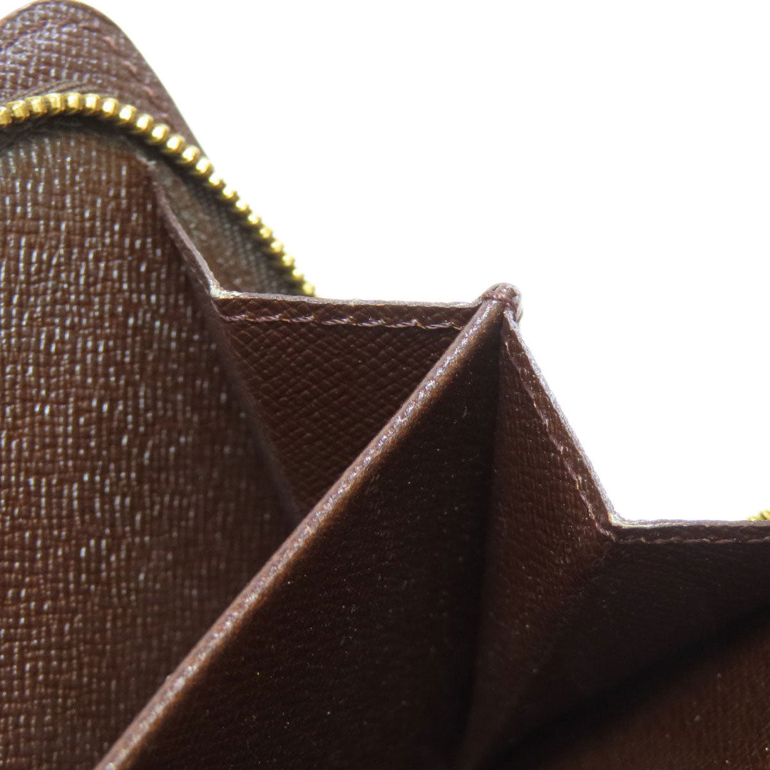 LOUIS VUITTON Bifold Wallet M61668 Monogram canvas Brown Compact zip Women Used Authentic