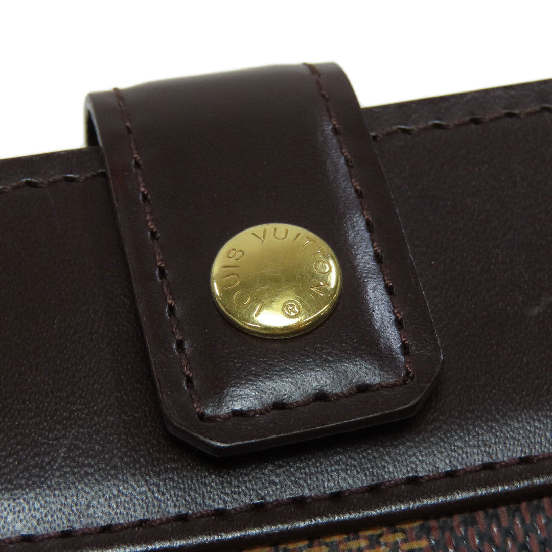 LOUIS VUITTON Bifold Wallet M61668 Monogram canvas Brown Compact zip Women Used Authentic