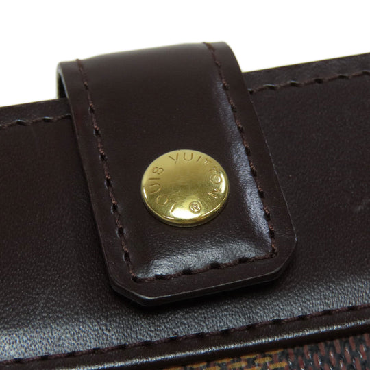 LOUIS VUITTON Bifold Wallet M61668 Monogram canvas Brown Compact zip Women Used Authentic