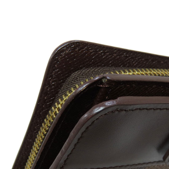 LOUIS VUITTON Bifold Wallet M61668 Monogram canvas Brown Compact zip Women Used Authentic