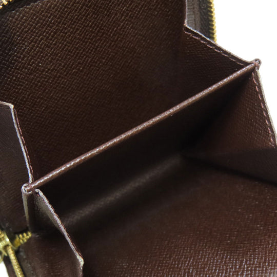 LOUIS VUITTON Bifold Wallet M61668 Monogram canvas Brown Compact zip Women Used Authentic