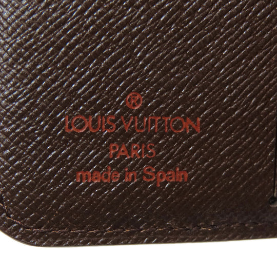 LOUIS VUITTON Bifold Wallet M61668 Monogram canvas Brown Compact zip Women Used Authentic