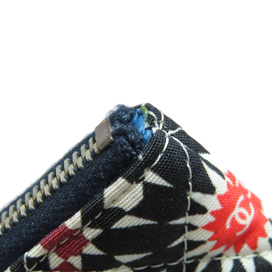 CHANEL Clutch bag quilting black Matelasse Flower Pattern Pouch Women Used Authentic