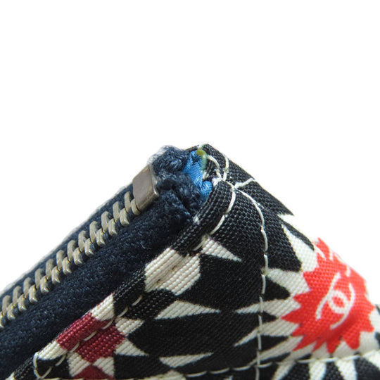 CHANEL Clutch bag quilting black Matelasse Flower Pattern Pouch Women Used Authentic