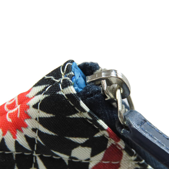 CHANEL Clutch bag quilting black Matelasse Flower Pattern Pouch Women Used Authentic