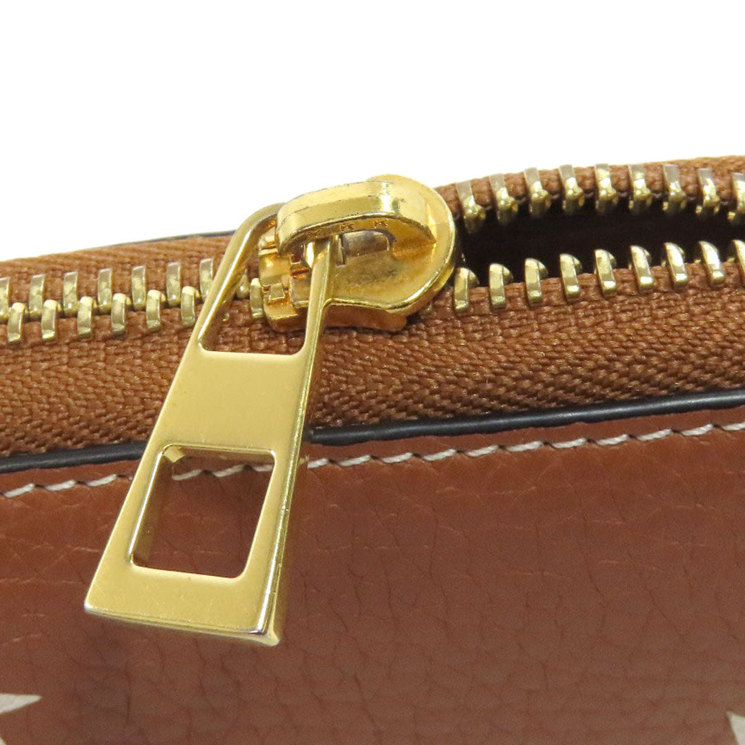LOEWE Long Wallet Purse Calfskin Brown Star motif
