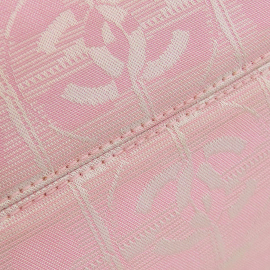 CHANEL Tote Bag Nylon jacquard pink New travel line Women Used Authentic