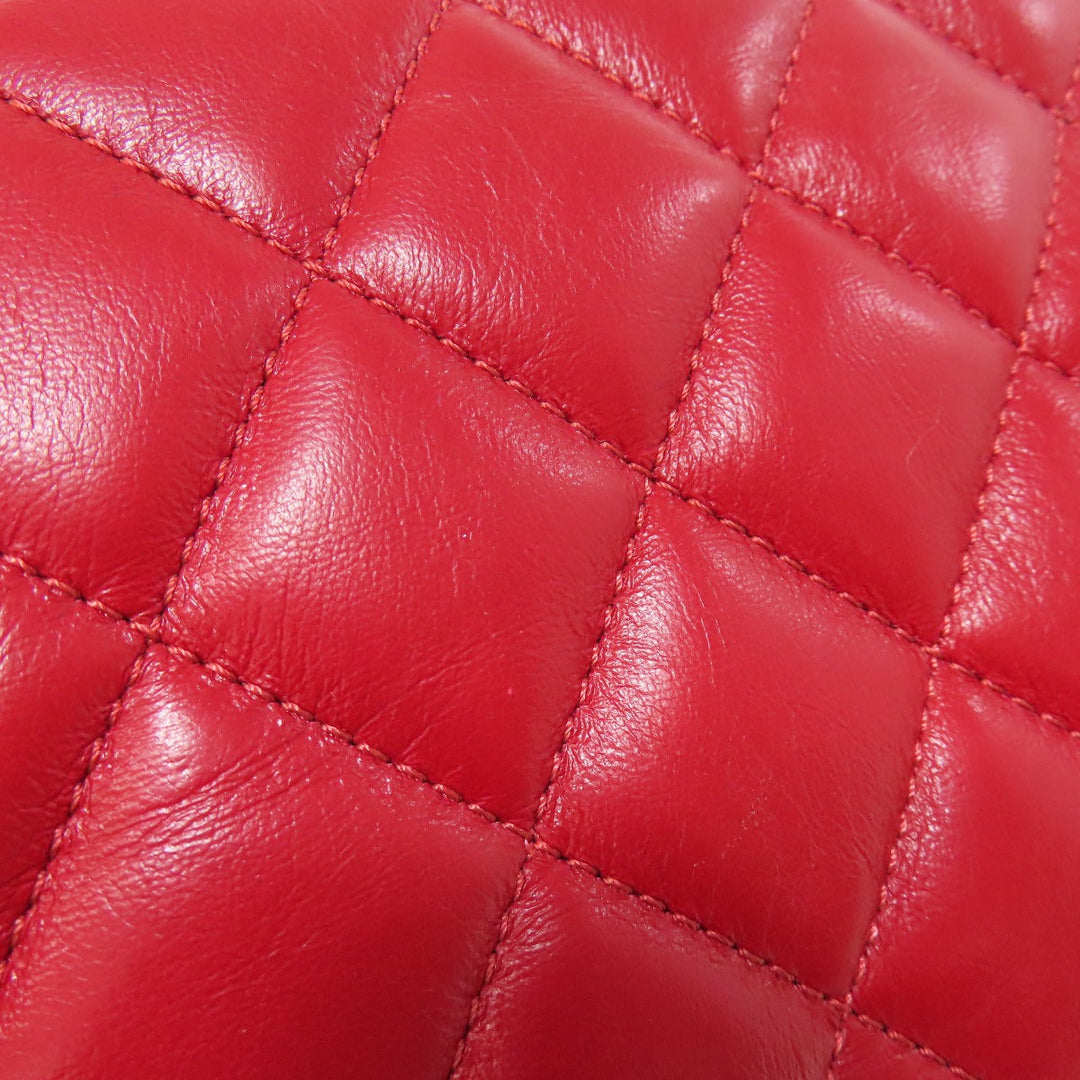 CHANEL Shoulder Bag lambskin Red ChainShoulder Matelasse Gold Metal