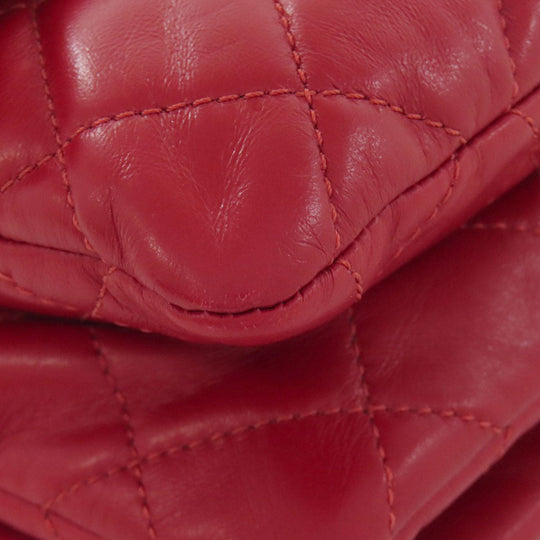CHANEL Shoulder Bag lambskin Red ChainShoulder Matelasse Gold Metal