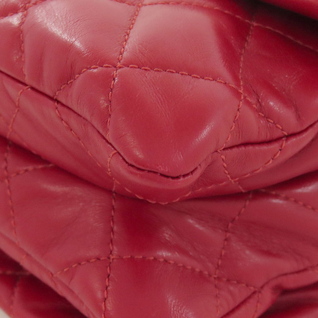 CHANEL Shoulder Bag lambskin Red ChainShoulder Matelasse Gold Metal