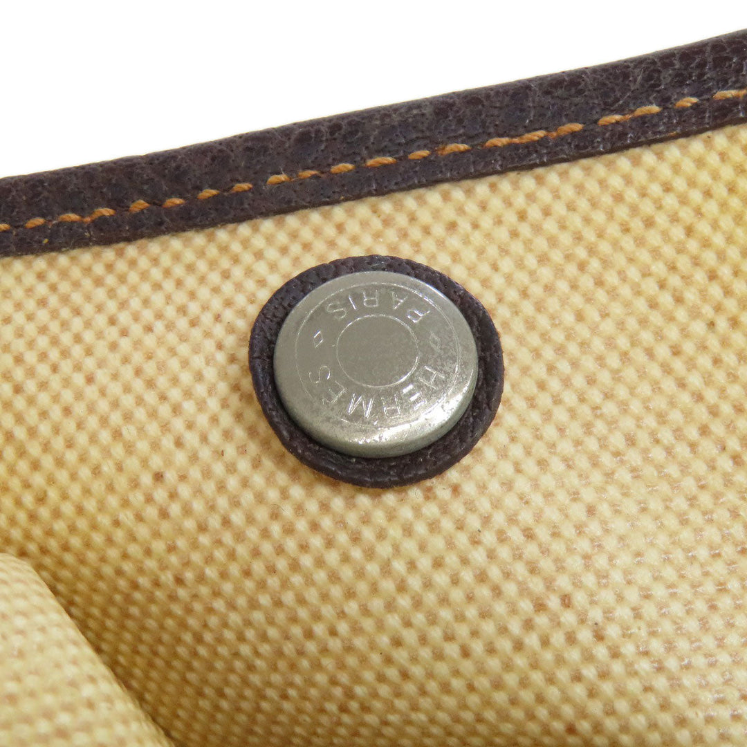 HERMES Tote Bag Tower ash beige Garden Party PM SilverMetal Women Used Authentic