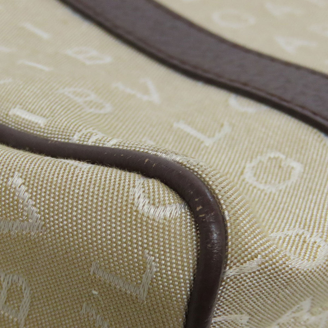 BVLGARI Handbag canvas beige Mini Tote Bag Logomania Women Used Authentic
