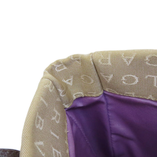BVLGARI Handbag canvas beige Mini Tote Bag Logomania Women Used Authentic