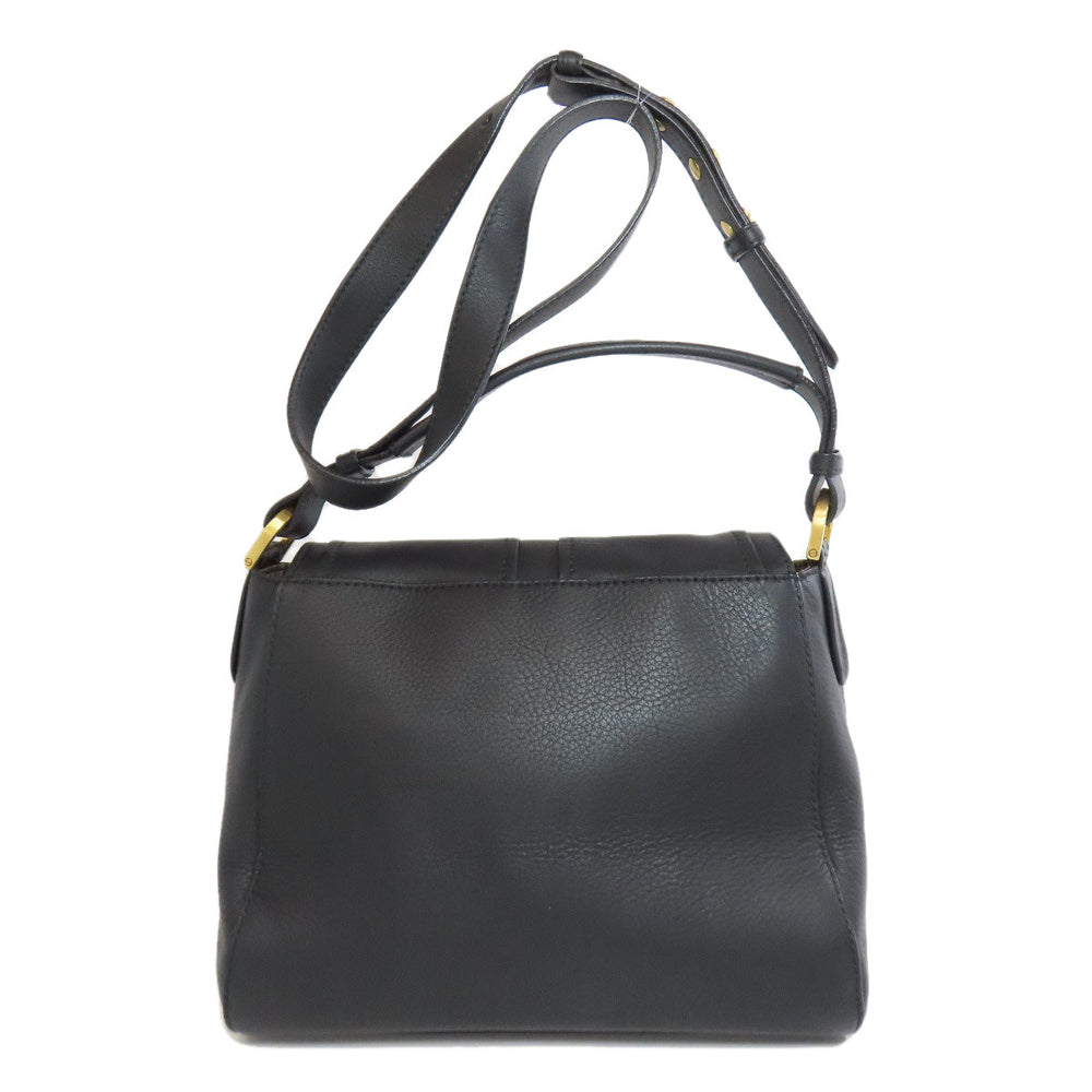 FENDI Shoulder Bag leather black 2WAY Women Used Authentic