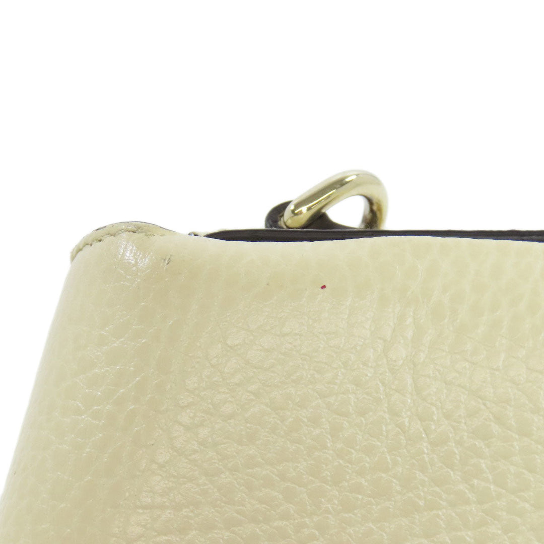 GUCCI Shoulder Bag 607720 Calfskin white Interlocking G outlet Women Used Authentic