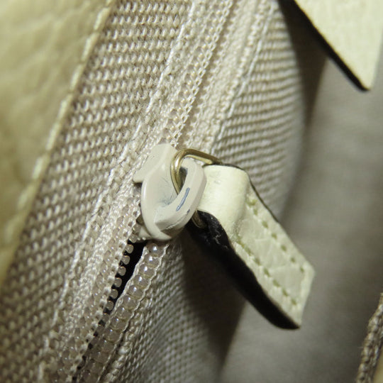 GUCCI Shoulder Bag 607720 Calfskin white Interlocking G outlet Women Used Authentic