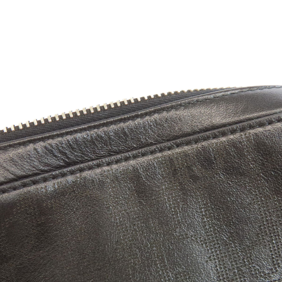 Christian Dior Shoulder Bag leather black Trotter Pattern Women Used Authentic