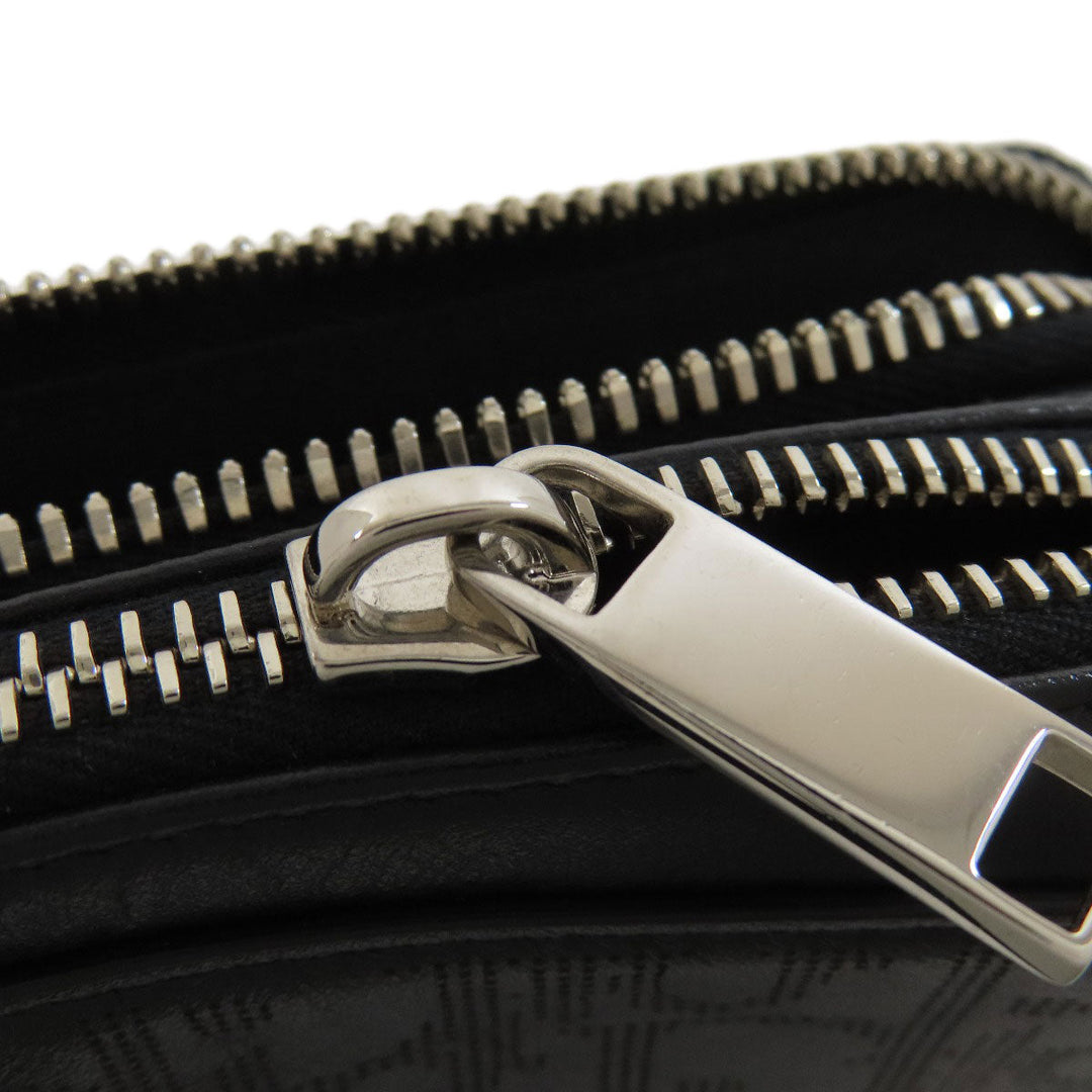 Christian Dior Shoulder Bag leather black Trotter Pattern Women Used Authentic