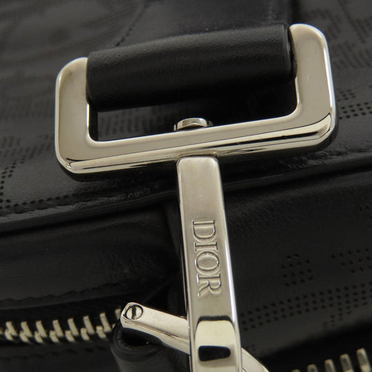 Christian Dior Shoulder Bag leather black Trotter Pattern Women Used Authentic