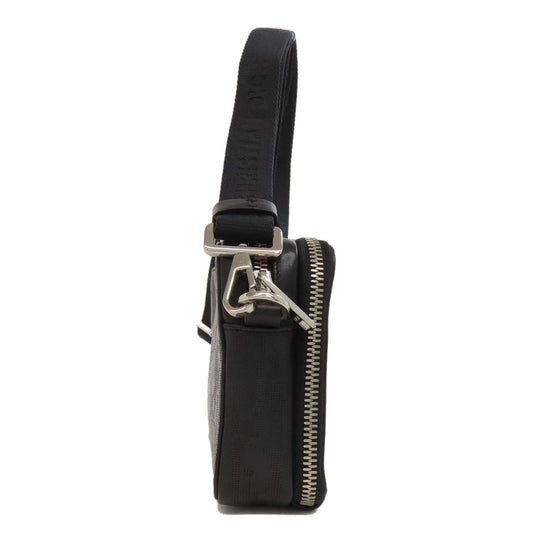 Christian Dior Shoulder Bag leather black Trotter Pattern Women Used Authentic
