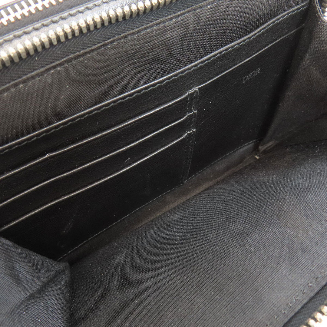 Christian Dior Shoulder Bag leather black Trotter Pattern Women Used Authentic