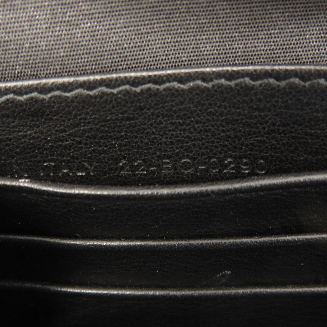 Christian Dior Shoulder Bag leather black Trotter Pattern Women Used Authentic