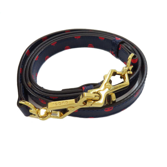 GUCCI Handbag 620850 leather Navy Horsebit Dot Pattern 2WAY Women Used Authentic