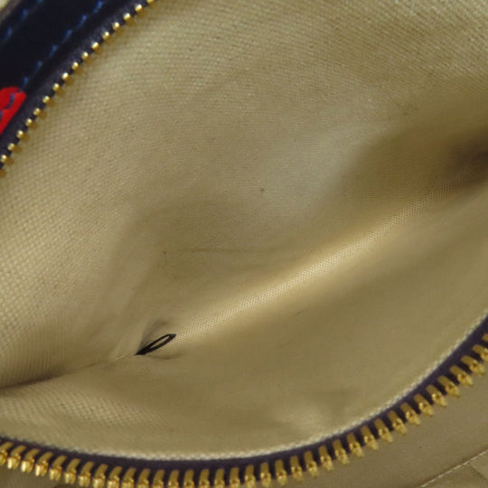 GUCCI Handbag 620850 leather Navy Horsebit Dot Pattern 2WAY Women Used Authentic