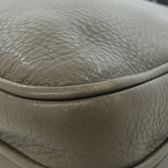 PRADA Shoulder Bag VA1034 leather gray logoMetal Women Used Authentic