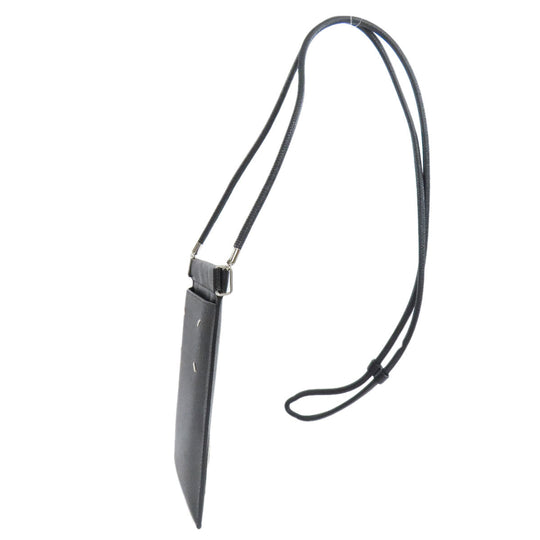 Maison Margiela Shoulder Bag leather black Pochette Women Used Authentic