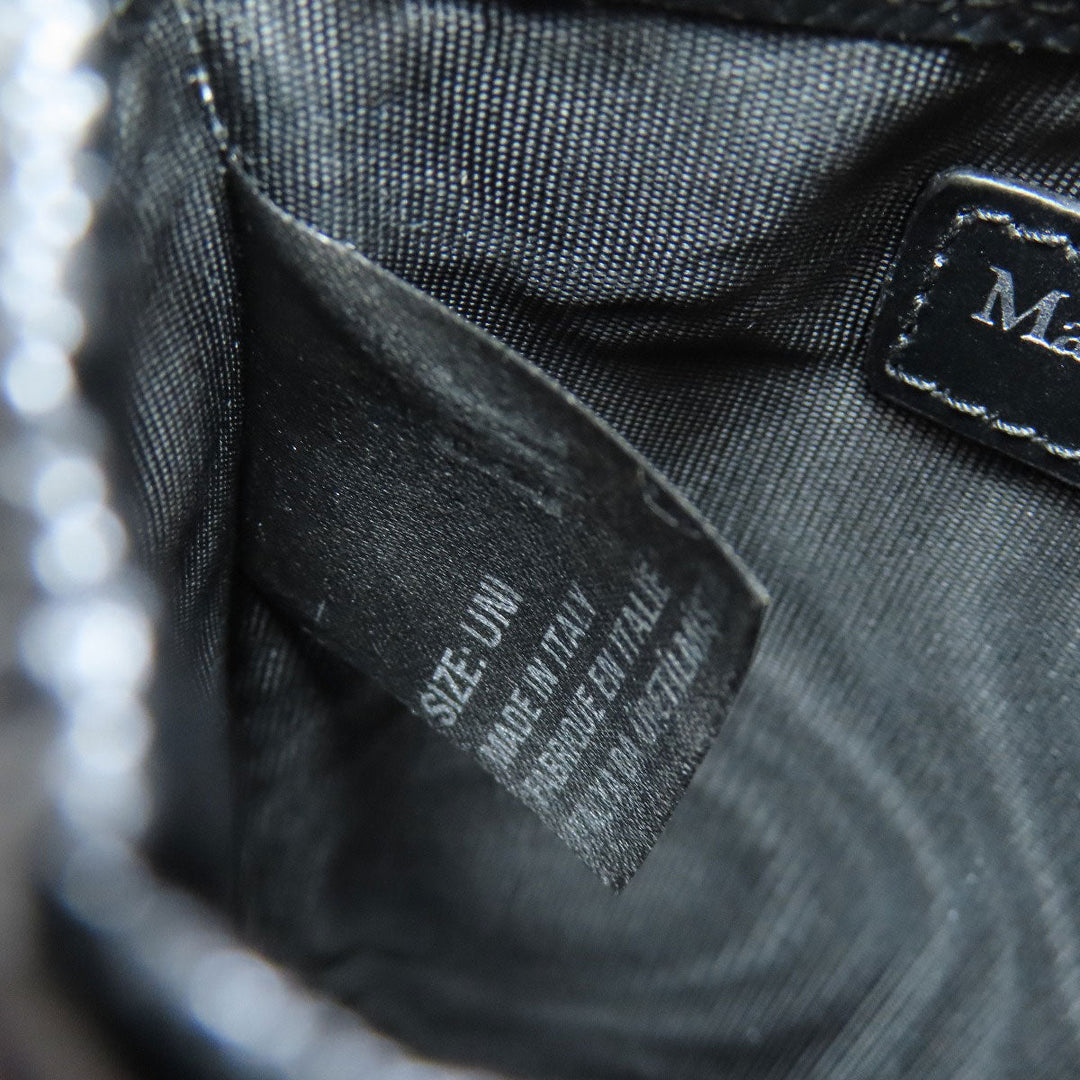 Maison Margiela Shoulder Bag leather black Pochette Women Used Authentic