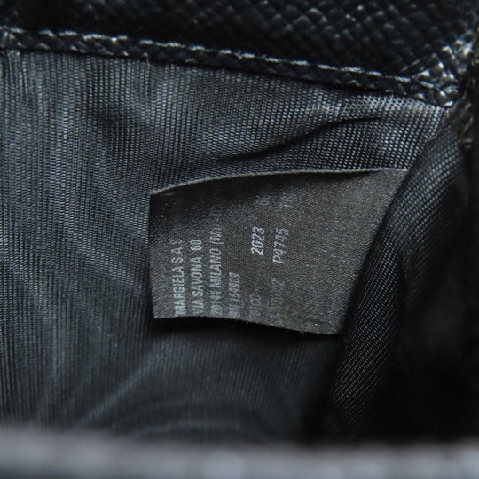 Maison Margiela Shoulder Bag leather black Pochette Women Used Authentic